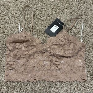 Fashion Nova Mocha Lace Bralette